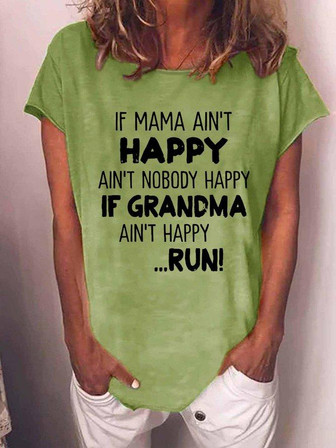 Women's Funny Word Grandma Casual -blend T-shirt - Thegiftio UK