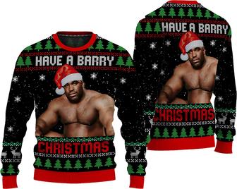 Barry Wood Christmas Ugly Sweater, Funny Christmas Ugly Sweater, Barry Wood Christmas 3D Sweater, for Men Black - Thegiftio
