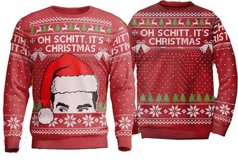 It's Christmas Ugly Sweater, Ugly Crewneck Sweater, Unisex Christmas Sweater 3D, Christmas 2022 Ugly Sweater Black - Thegiftio UK