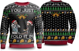 You Ju.st Fo.ld It in Sweater, Schit.t.s Creek Fan Gift, Funny Schittcree.k Shirts, Ugly Christmas Sweater Black - Thegiftio UK
