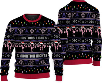 Merry Christmas 2022 Sweater, Women Rights Christmas Ugly Sweater, Christmas Ugly Sweater for Women, Christmas Ugly Sweater Black - Thegiftio UK