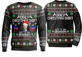 Merry Christmas 2022 Ugly Sweater, Funny Christmas Ugly Sweater, Ugly Christmas Sweater Black - Thegiftio UK