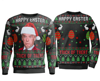 Merry Christmas 2022 Ugly Sweater, Funny Christmas Ugly Sweater, Ugly Christmas Sweater Black - Thegiftio UK