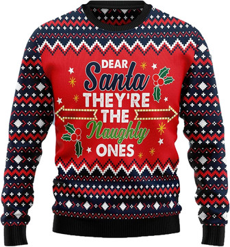 Animal Santas Christmas Sweaters for Women - Mens Sweater Winter Holiday Crew Neck Shirt08 Santa04 - Thegiftio