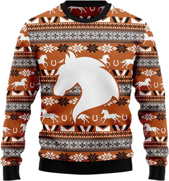 Beautiful Horse Racing Christmas Sweaters for Women - Mens Sweater Winter Holiday Crew Neck Shirt13 Horse04 - Thegiftio UK
