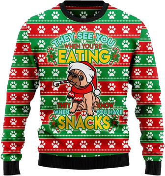 Bulldog Christmas Sweaters for Women - Mens Sweater Winter Holiday Crew Neck Shirt03 Bulldog09 - Thegiftio UK