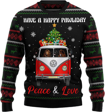 Bulldog Christmas Sweaters for Women - Mens Sweater Winter Holiday Crew Neck Shirt03 Newfoundland10 - Thegiftio UK