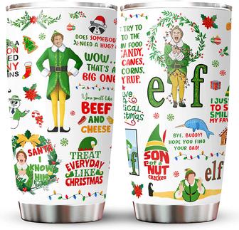 Gifts for Christmas - Funny Elf Christmas Tumbler Cup - Christmas Movie Lovers Coffee Mug - Xmas Holiday Birthday Gifts for Best Friends - Thegiftio UK