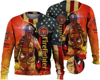 Cool Firefighter Christmas Sweaters for Women - Mens Sweater Winter Holiday Crew Neck Shirt22 Firefighter02 - Thegiftio UK