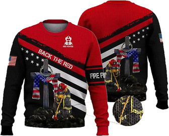 Cool Firefighter Christmas Sweaters for Women - Mens Sweater Winter Holiday Crew Neck Shirt22 Firefighter03 - Thegiftio UK