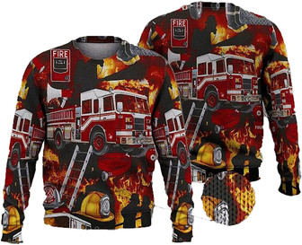 Cool Firefighter Christmas Sweaters for Women - Mens Sweater Winter Holiday Crew Neck Shirt22 Firefighter08 - Thegiftio UK
