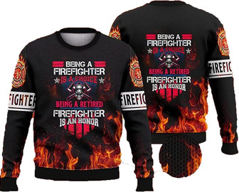 Cool Firefighter Christmas Sweaters for Women - Mens Sweater Winter Holiday Crew Neck Shirt22 Firefighter10 - Thegiftio UK