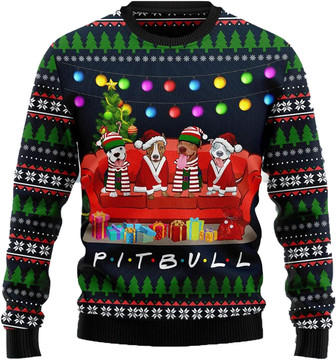 Cute Dog Lovers Christmas Sweaters for Women - Mens Sweater Winter Holiday Crew Neck Shirt14 Red - Thegiftio UK