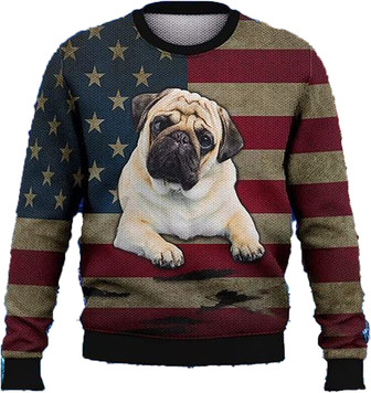 Cute Dog Loyal Pet Christmas Sweaters for Women - Mens Sweater Winter Holiday Crew Neck Shirt20 Bulldog03 - Thegiftio UK