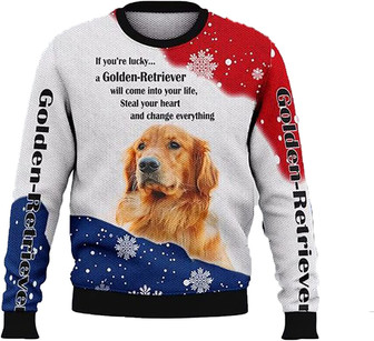 Cute Dog Loyal Pet Christmas Sweaters for Women - Mens Sweater Winter Holiday Crew Neck Shirt20 - Thegiftio UK