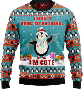Cute Penguin Christmas Sweaters for Women - Mens Sweater Winter Holiday Crew Neck Shirt11 - Thegiftio UK