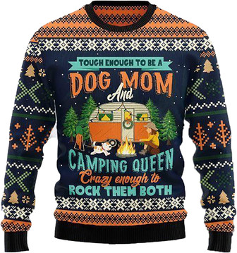 Cute Pet Christmas Sweaters for Women - Mens Sweater Winter Holiday Crew Neck Shirt04 Camping12 - Thegiftio UK