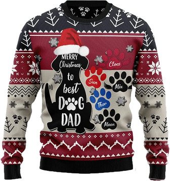 Cute Pet Christmas Sweaters for Women - Mens Sweater Winter Holiday Crew Neck Shirt04 Dog11 - Thegiftio UK