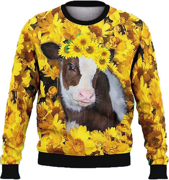 Dairy Cow Farm Christmas Sweaters for Women - Mens Sweater Winter Holiday Crew Neck Shirt29 Horse05 - Thegiftio UK