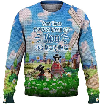 Dairy Cow Farm Christmas Sweaters for Women - Mens Sweater Winter Holiday Crew Neck Shirt29 Horse07 - Thegiftio UK
