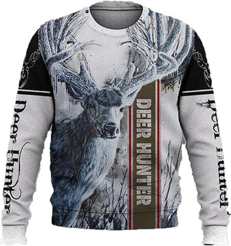 Deer Hunting Christmas Sweaters for Women - Mens Sweater Winter Holiday Crew Neck Shirt26 Deer08 - Thegiftio UK