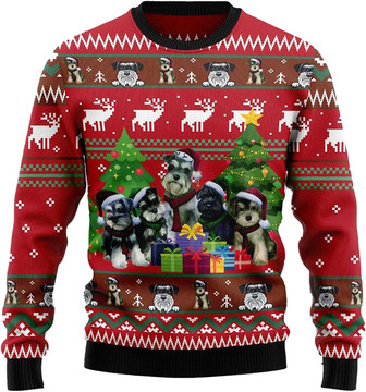 Dogs Family Christmas Sweaters for Women - Mens Sweater Winter Holiday Crew Neck Shirt16 - Thegiftio UK