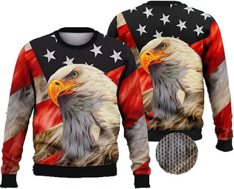 Eagle American Christmas Sweaters for Women - Mens Sweater Winter Holiday Crew Neck Shirt25 - Thegiftio UK