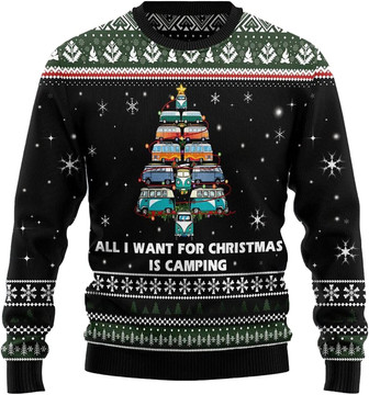 Go Camping Christmas Sweaters for Women - Mens Sweater Winter Holiday Crew Neck Shirt15 Camping02 - Thegiftio UK