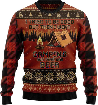 Go Camping Christmas Sweaters for Women - Mens Sweater Winter Holiday Crew Neck Shirt15 Camping08 - Thegiftio UK
