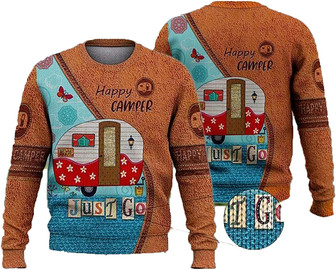 Go Camping Lover Christmas Sweaters for Women - Mens Sweater Winter Holiday Crew Neck Shirt23 Camping10 - Thegiftio UK