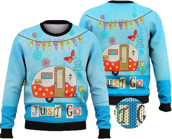 Go Camping Lover Christmas Sweaters for Women - Mens Sweater Winter Holiday Crew Neck Shirt23 Camping12 - Thegiftio UK