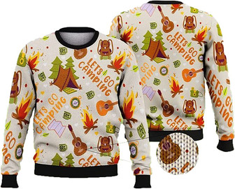 Go Camping Lover Christmas Sweaters for Women - Mens Sweater Winter Holiday Crew Neck Shirt23 Camping13 - Thegiftio UK