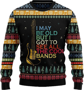 Guitar Intrument Christmas Sweaters for Women - Mens Sweater Winter Holiday Crew Neck Shirt05 Guitar06 - Thegiftio UK