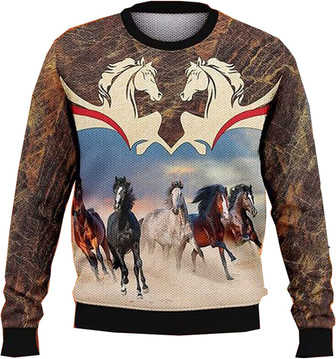 Horse Racing Lovers Christmas Sweaters for Women - Mens Sweater Winter Holiday Crew Neck Shirt28 Horse05 - Thegiftio UK