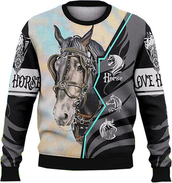 Horse Racing Lovers Christmas Sweaters for Women - Mens Sweater Winter Holiday Crew Neck Shirt28 Horse06 - Thegiftio UK