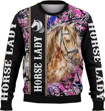 Horse Racing Lovers Christmas Sweaters for Women - Mens Sweater Winter Holiday Crew Neck Shirt28 Horse07 - Thegiftio UK