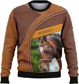 Horse Racing Lovers Christmas Sweaters for Women - Mens Sweater Winter Holiday Crew Neck Shirt28 Horse08 - Thegiftio UK