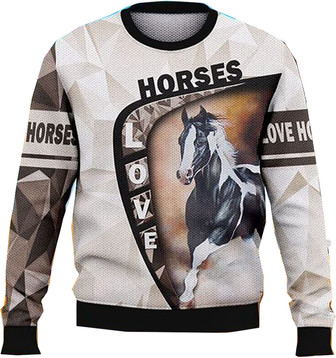 Horse Racing Lovers Christmas Sweaters for Women - Mens Sweater Winter Holiday Crew Neck Shirt28 - Thegiftio UK