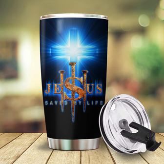 Jesus is My Savior Jesus Saved My Life God Bible Tumbler-Christian Gifts For Husband Wife, Christmas Gifts, Birthday gifts for Men Women Dad Mom Husband Papa, 20oz Tumbler Stainless Steel with Lid - Thegiftio UK