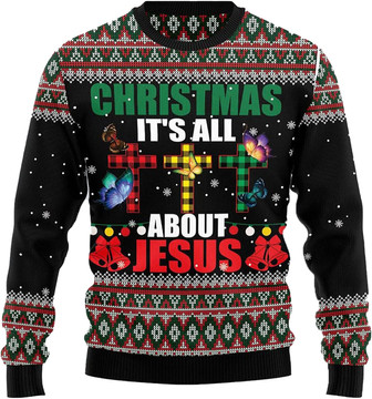 Jeus Christmas Christmas Sweaters for Women - Mens Sweater Winter Holiday Crew Neck Shirt09 Jeus01 - Thegiftio UK