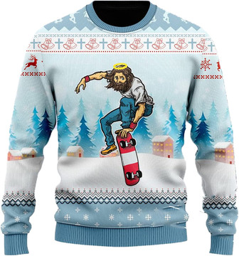 Jeus Christmas Christmas Sweaters for Women - Mens Sweater Winter Holiday Crew Neck Shirt09 Jeus03 - Thegiftio UK