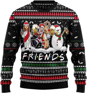 Jeus Christmas Christmas Sweaters for Women - Mens Sweater Winter Holiday Crew Neck Shirt09 Jeus08 - Thegiftio UK