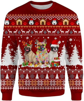 Funny Light Dog Christmas Sweaters for Women - Mens Sweater Winter Holiday Crew Neck Shirt47 Dog05 - Thegiftio UK