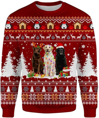 Funny Light Dog Christmas Sweaters for Women - Mens Sweater Winter Holiday Crew Neck Shirt47 Dog08 - Thegiftio UK