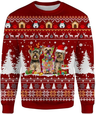 Funny Light Dog Christmas Sweaters for Women - Mens Sweater Winter Holiday Crew Neck Shirt47 Dog11 - Thegiftio UK