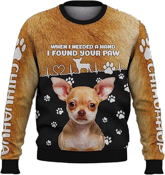 Loyal Pet Dog Christmas Sweaters for Women - Mens Sweater Winter Holiday Crew Neck Shirt21 Chihuahua08 - Thegiftio UK