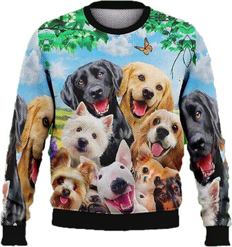 Loyal Pet Dog Christmas Sweaters for Women - Mens Sweater Winter Holiday Crew Neck Shirt21 Dogs01 - Thegiftio UK