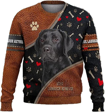 Loyal Pet Dog Christmas Sweaters for Women - Mens Sweater Winter Holiday Crew Neck Shirt21 Labrador05 - Thegiftio UK