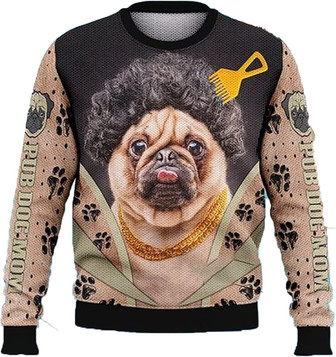Loyal Pet Dog Christmas Sweaters for Women - Mens Sweater Winter Holiday Crew Neck Shirt21 Pug10 - Thegiftio UK