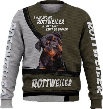 Loyal Pet Dog Christmas Sweaters for Women - Mens Sweater Winter Holiday Crew Neck Shirt21 Rottweiler13 - Thegiftio UK